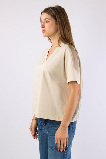 T-shirt Scavo V Organza Crystal Grey - 7