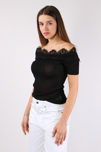 Haifi Top Inserto Pizzo Black - 7