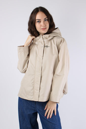 Cappa Nylon Cappuccio Sabbia - 2