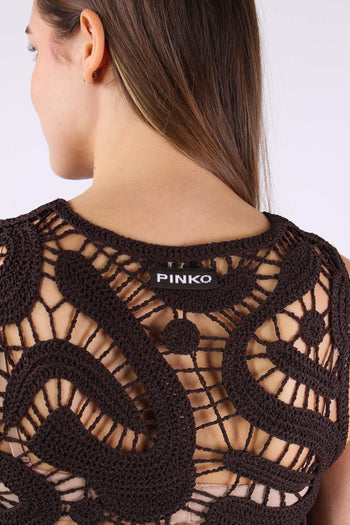 Eruzione Top Macrame Marrone Java - 8