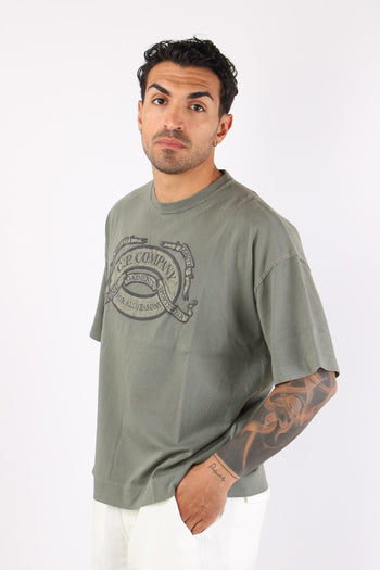T-shirt Ricamo Logo Gun Metal - 3
