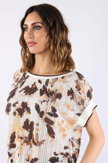 Blusa Traforata Fantasia Brown Shades - 7