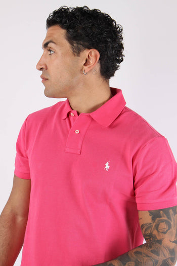 Polo Slim Fit Mesh Hot Pink - 7