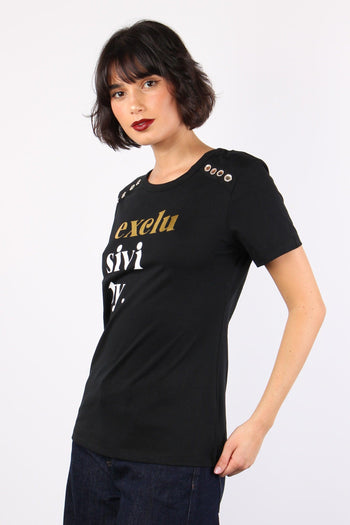 Rossana T-shirt Stampa Black - 5