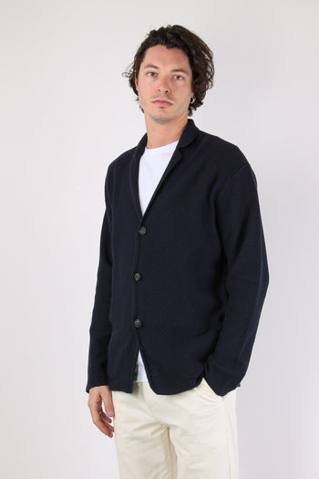 Cardigan In Maglia Navy - 4