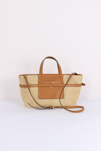 Belty Shopping Mini Rafia Naturale/cuoio - 3