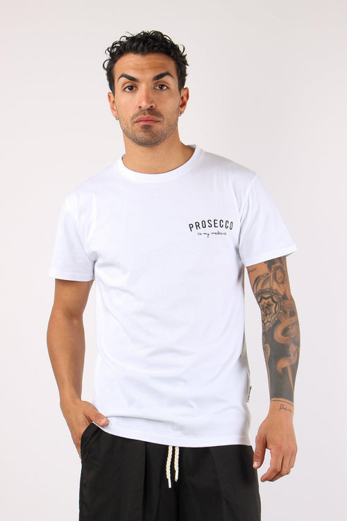 T-shirt Ricamo Prosecco Bianco
