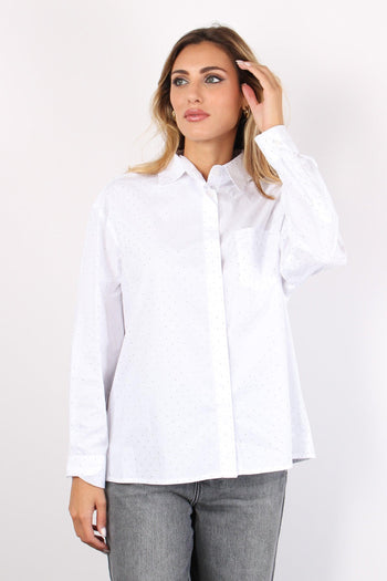 Camicia Cotone Strass Bco/borchiette - 6