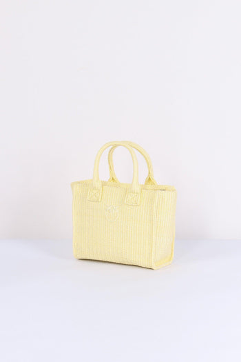 Mini Shopping Beach Rafia Giallo Plastinaca - 2