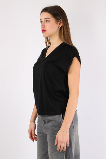 T-shirt Scavo V Over Nero - 3