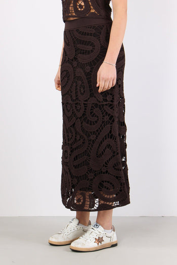 Maestrale Gonna Macrame Marrone Java - 5