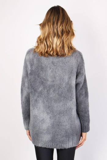 Girocollo Mohair Sfumato Grigio - 3