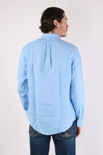 Camicia Lino Slim Fit Austin Blue - 5