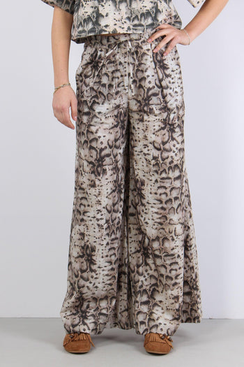 Gussola Pantalone Palazzo Snake Beige/nero - 2