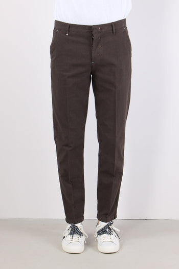 Pantalone Chino Misto Lino Caffe - 2