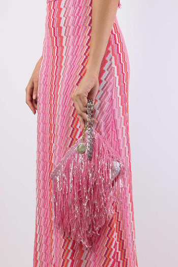 Pochette Paillettes Frange Pink - 6