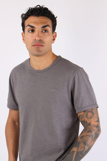 T-shirt Cotone Fiammato Inchiostro - 7