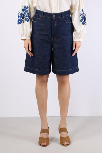 Ozono Bermuda Bull Denim Scuro - 2