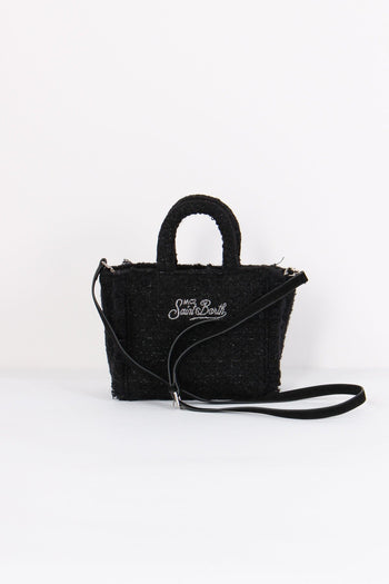 Shopping Mini Scritta Tweed Black - 3