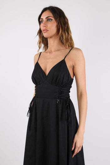 Messy Abito Lungo Punto Smok Black - 6