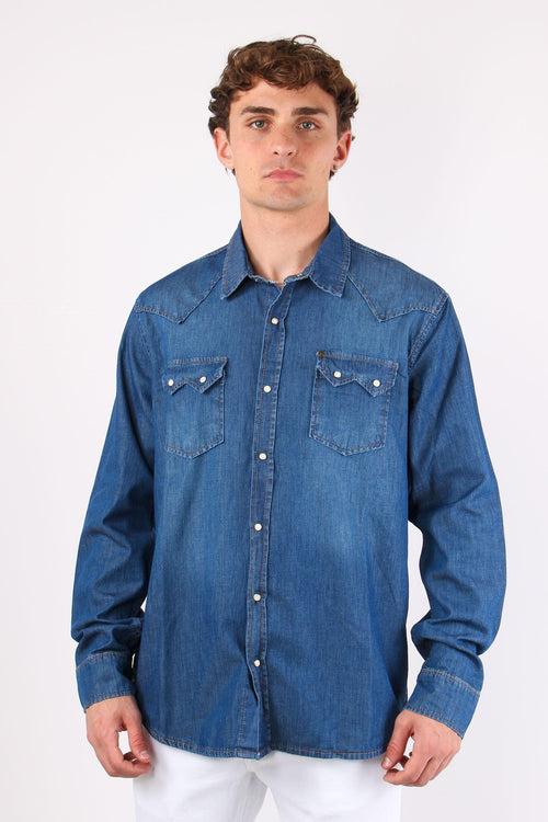 Camicia Denim Texana Denim Chiaro