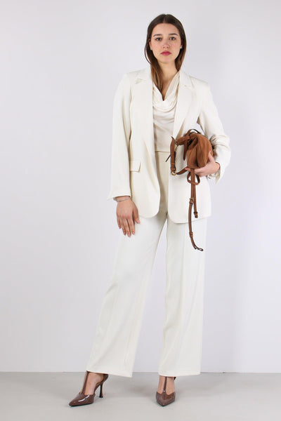 Lasty Giacca Fluida Monopetto Ivory