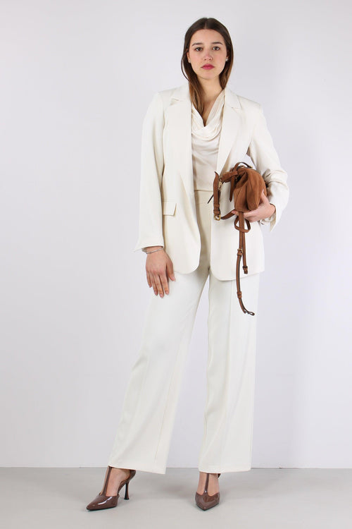 Lasty Giacca Fluida Monopetto Ivory