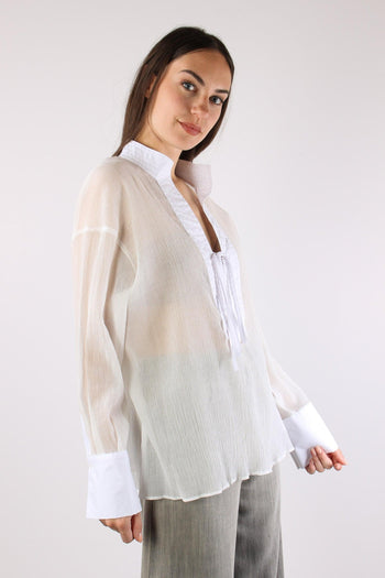 Camicia Chiusura Fiocco White - 7