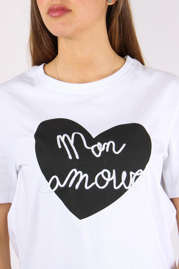 T-shirt Cuore Ricamo Bianco - 6