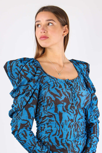 Maglia Arriccio Zebra Lurex Blu Tiger - 3