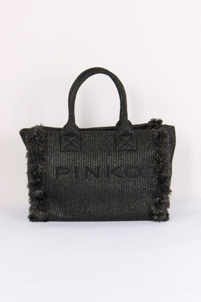 Shopping Beach Rafia Nero