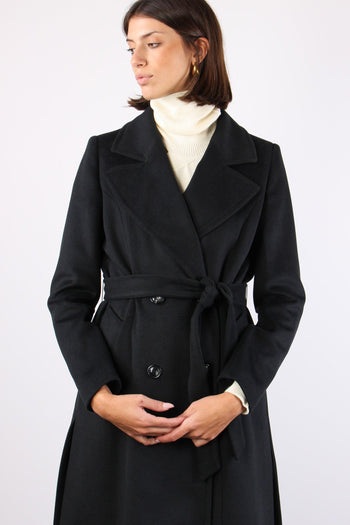 Cappotto Vestaglia Spacchi Nero - 7