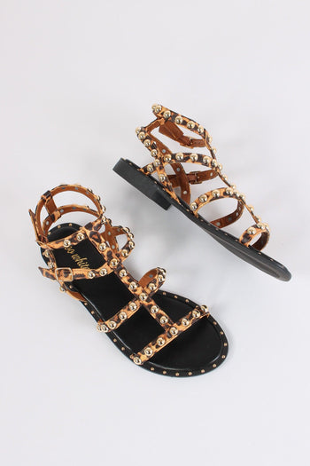 Sandalo Schiava Borchie Leopard - 4
