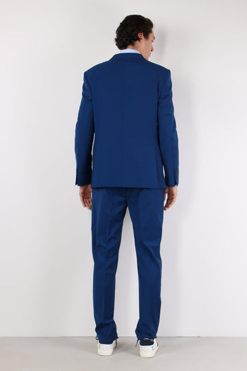 Abito Misto Lana Slim Blu Aperto - 5