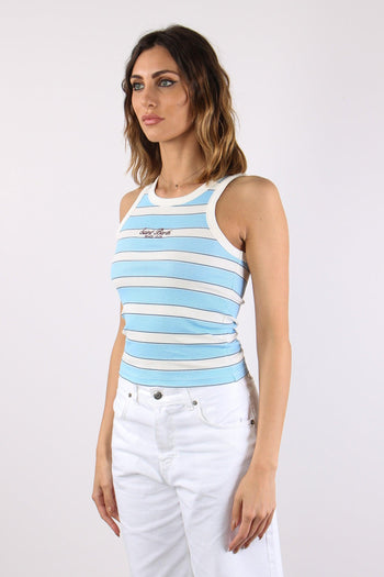 Top Costina Riga Azzurro/bianco - 3