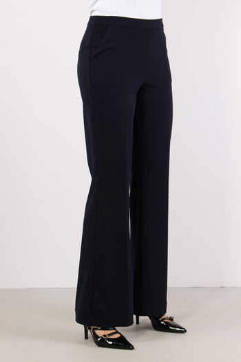 Pantalone Zampa Scuba Crepe Blu - 6
