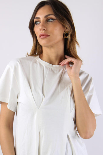 T-shirt Clessidra Riprese Panna - 7