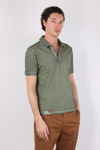 Polo Ricamo Collo Militare - 5