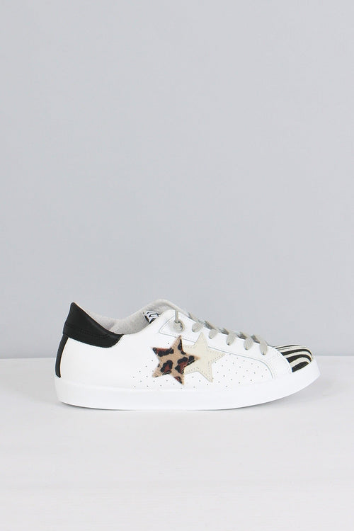 Sneakers Low Zebra Bianco/animalier