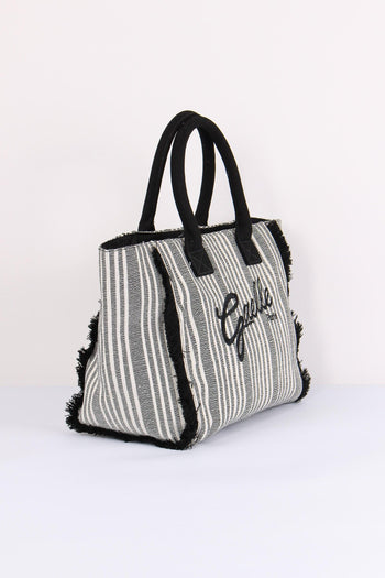 Maxi Tote Frange Riga Nero - 6
