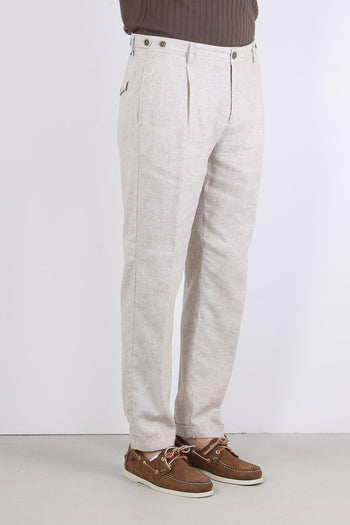 Orzo Pantalone Misto Lino Sabbia - 6