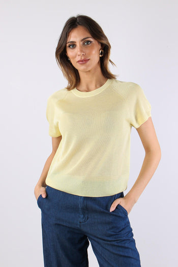 Maglia M/m Filo Cotone Giallo - 2