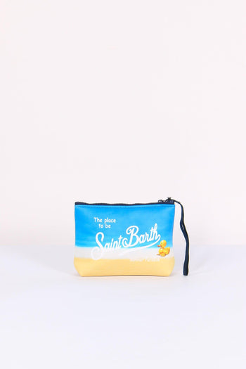 Aline Pochette Stampa Azzurro - 3
