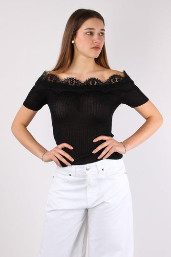 Haifi Top Inserto Pizzo Black - 2
