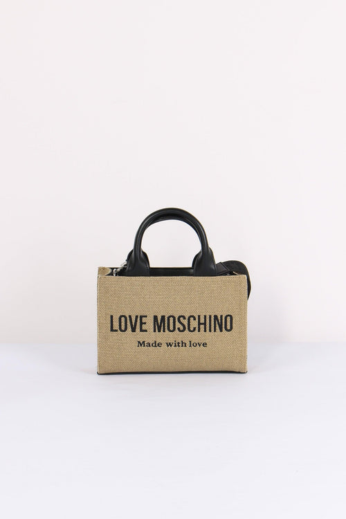 Borsa 2 Manici Logo Canvas Oro
