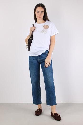 T-shirt Stampa Conchiglia Bianco Shell - 2