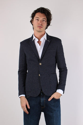 Giacca Micro Melange Blu - 2