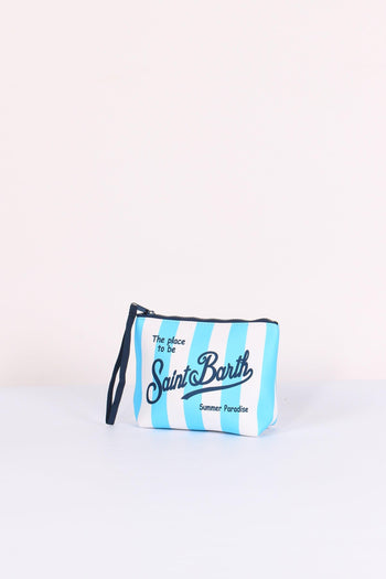 Aline Pochette Righe Azzurro/bianco - 2