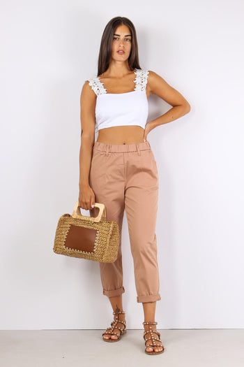 Pantalone Elastico Cotone Legg Nude - 6