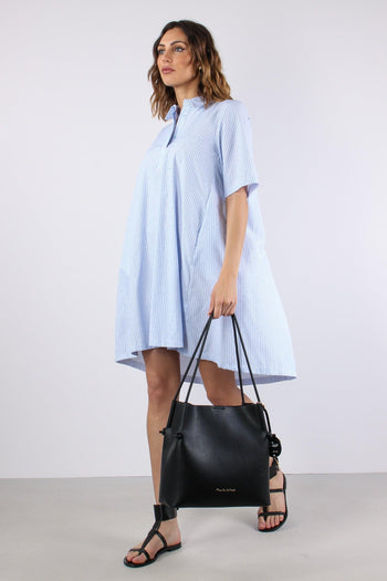 Abito Trapezio Riga Strass Azzurro - 5